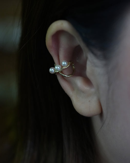 Four Pearl Vine Ear Cuff#002