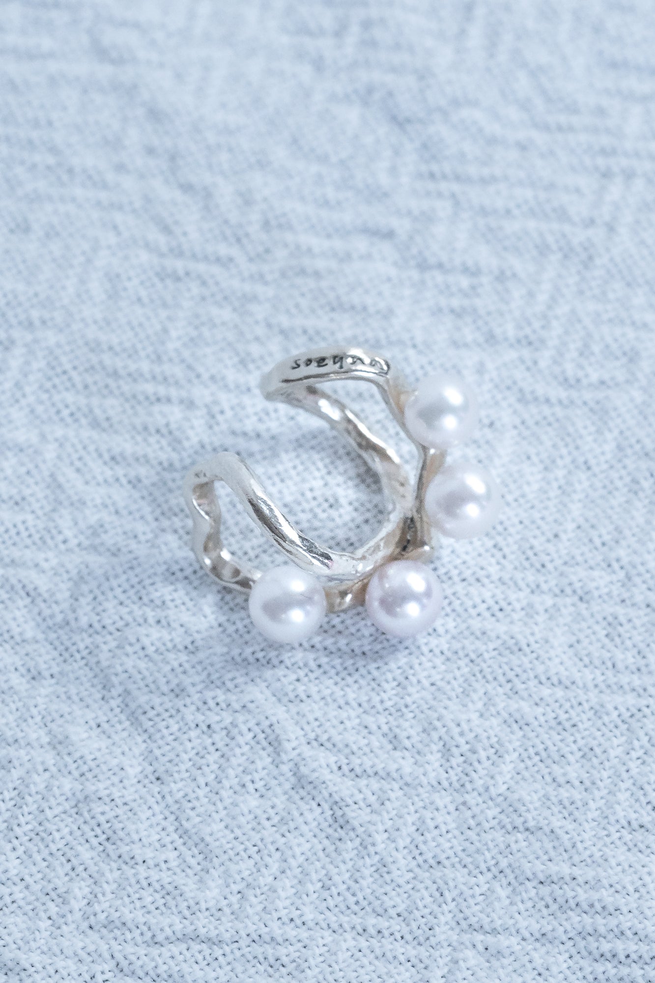 Four Pearl Vine EarCuff