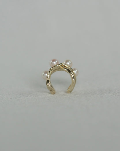 Four Pearl Vine Ear Cuff#002