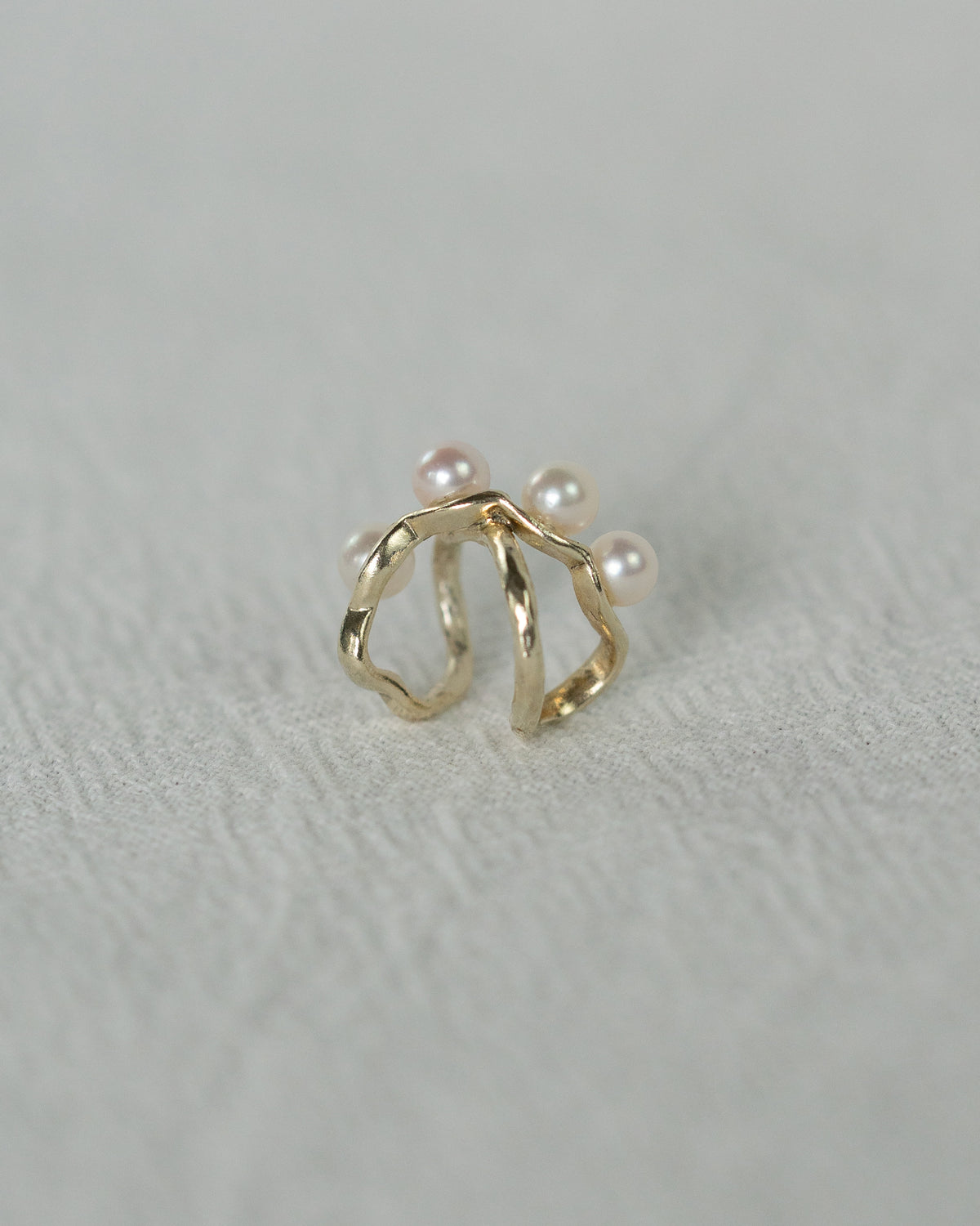 Four Pearl Vine Ear Cuff#002