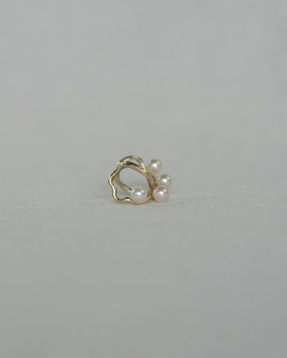 Four Pearl Vine Ear Cuff#002