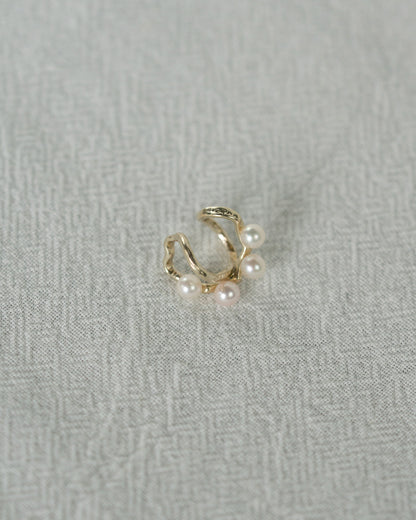 Four Pearl Vine Ear Cuff#002