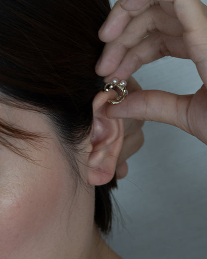 Four Pearl Vine Ear Cuff#002
