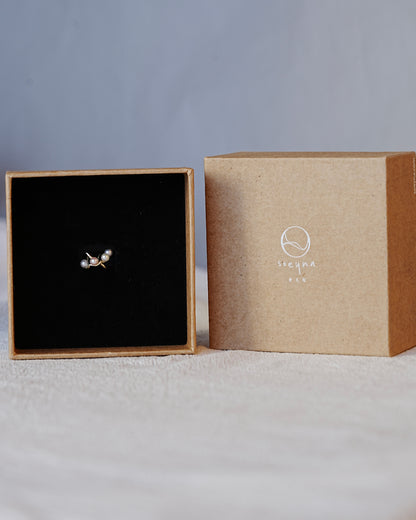 Four Pearl Vine Ear Cuff#002